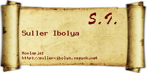 Suller Ibolya névjegykártya