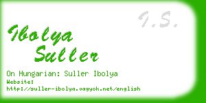 ibolya suller business card